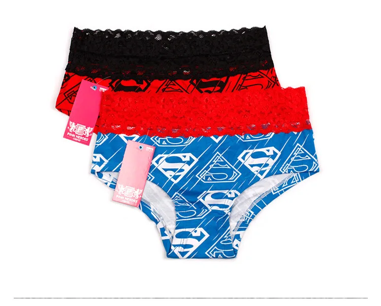 Сексуальный Марвел хлопок Бэтмен принт Супермена нижнее белье сшивание печати