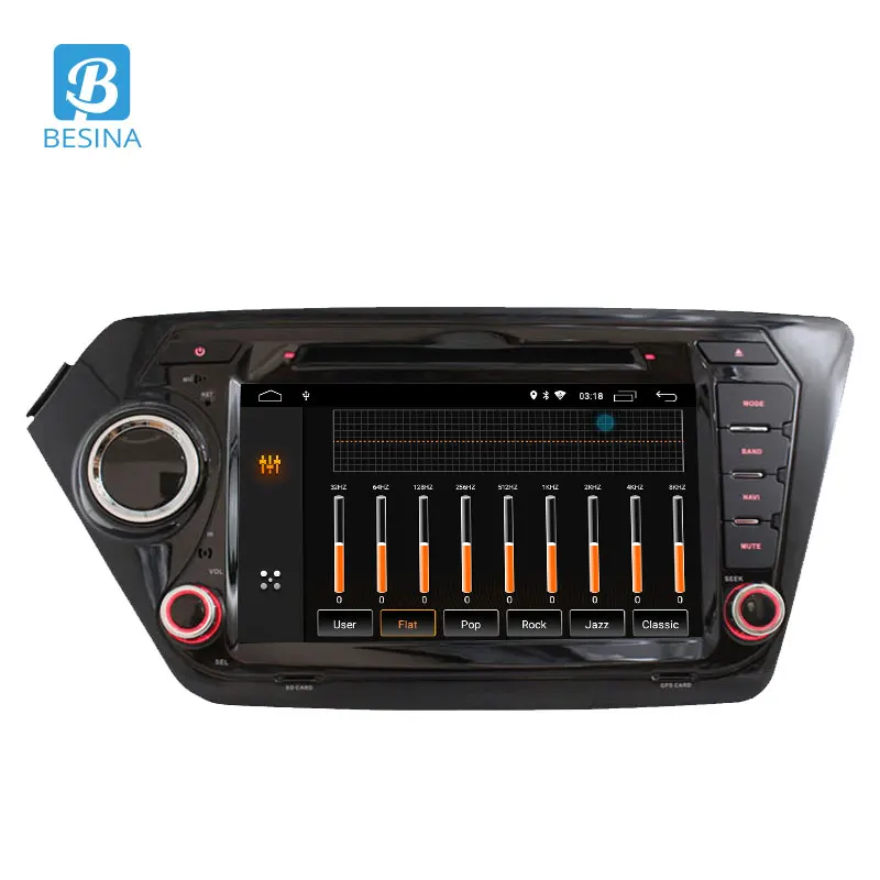 Besina 2 Din Android 9,0 автомобильный dvd-плеер для Kia k2 RIO 2010- wifi стерео gps радио мультимедиа автоаудио