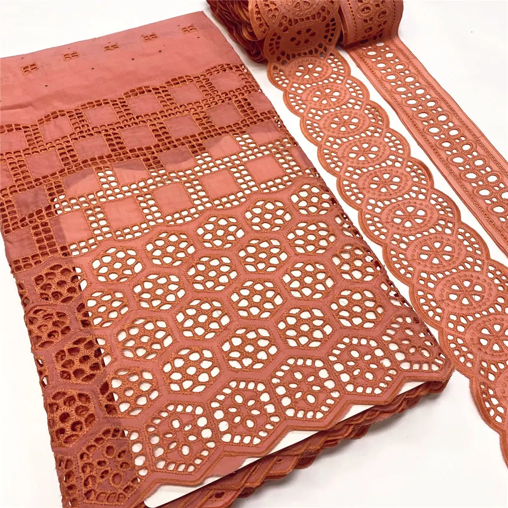 

5 ярдов швейцарская вуаль кружева в Швейцарии плюс 10 ярдов Сделай Сам кружево вышивка 100% хлопок швейное украшение Африканское кружево ткань...