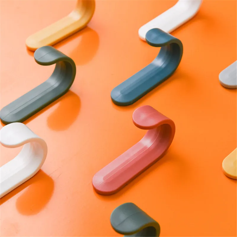 Красочные 6 шт./компл. сильный клей бесшовные крючки до кухонные инструменты