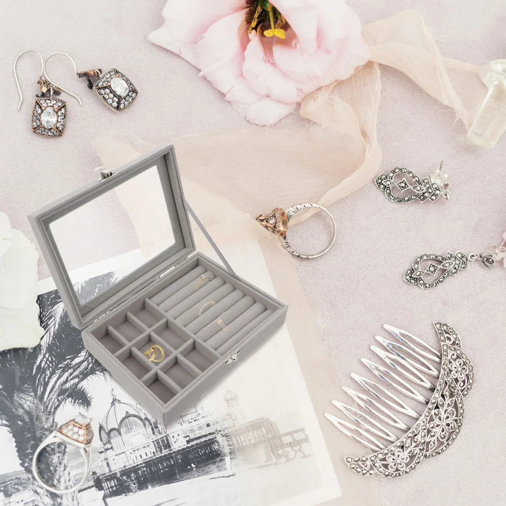 

1pc Jewelry Box Earring Rings Jewelry Holder Simple Jewelry Case Container