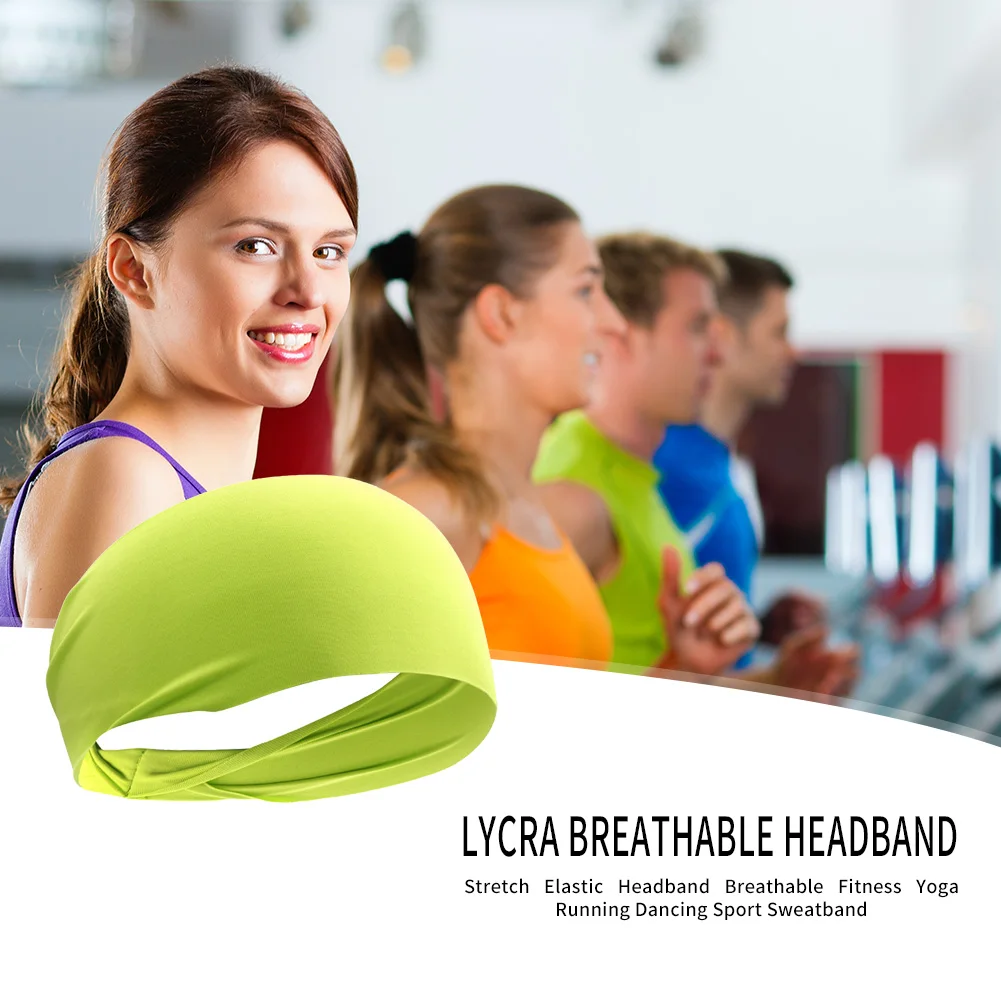 

Sports Headband Men Women Unisex Breathable Running Yoga Fitness Quick Drying Elastic Hair Sweat Band for Outdoor Cycling