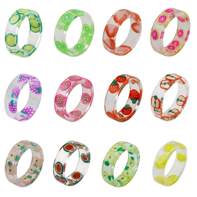 

2021 new small fresh and versatile fruit ring Ladies accessories Ladies ring кольцо керамика женское anillo acero inoxidable muj