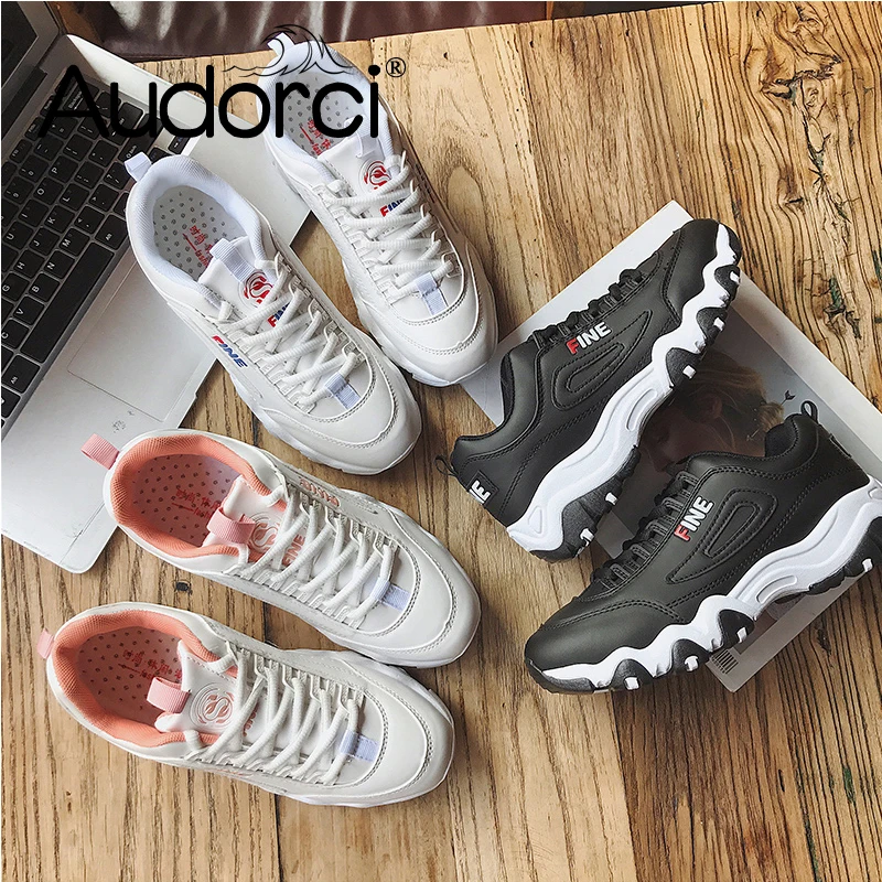 Женские дышащие кроссовки на платформе Audorci, Повседневные Удобные туфли на плоской подошве, Размеры 35-40, весна 2021