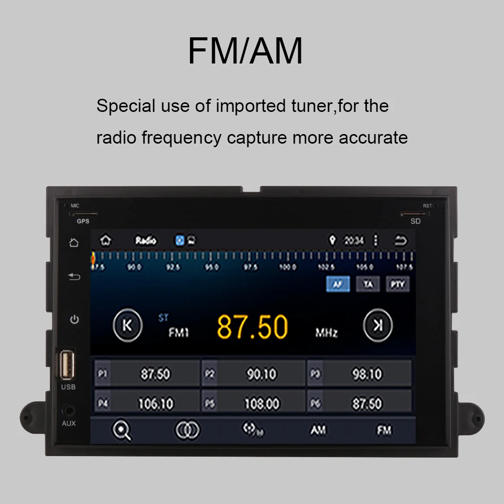Автомагнитола с сенсорным экраном 7 дюймов Android 9 0 стерео для Ford