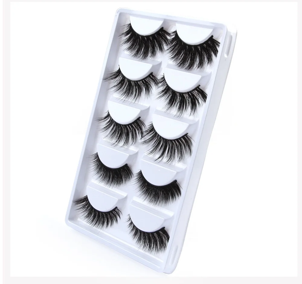 Clothebeauty 5 стилей 5 пар ручной работы 3D Роскошные настоящие норковые натуральные накладные ресницы, длинные/толстые накладные ресницы, многоразовые(M5