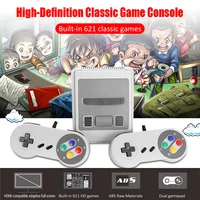 retro video game console with 621 classic games tv hdmi compatible 8 bit handheld game player two controller for kids gift