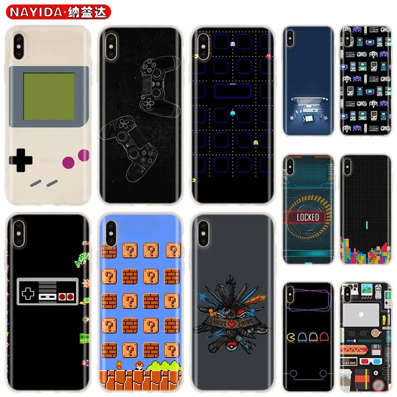 Мягкий силиконовый чехол для iPhone 13 12 11 Pro X XR XS Max Mini 8 7 6s 6 Plus SE 2020 с машинкой Тетрис |