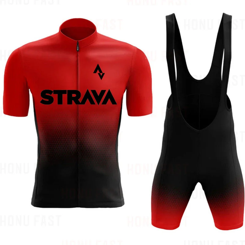 Nuevo Strava equipo 2022 hombres Summr Ciclismo Jersey conjunto bicicleta corta manga...