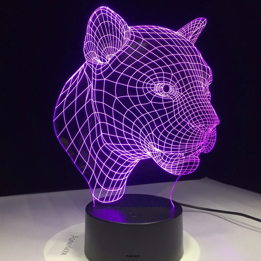 Лампа Налобная с леопардовой расцветкой светодиодный светильник 3D