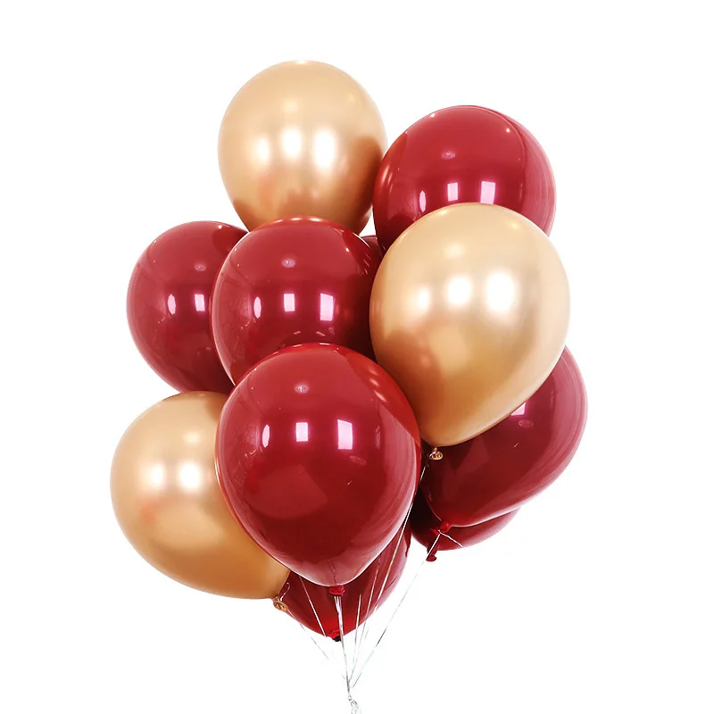 

50pcs/set 10inch red latex balloons wedding room decoration Valentine's Day gem red balloons Birthday Party Decoration