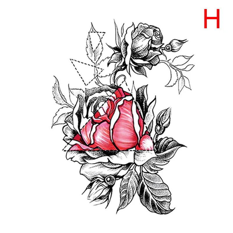 1 шт. Ловец снов луна цветок лотоса временная тату-наклейка пион лиса