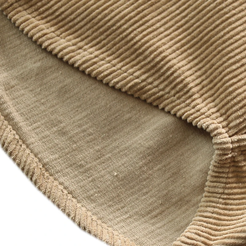 

Women Cotton Corduroy Jacket O Neck Outwear Big Loose for Autumn Retro Vintage Fashion Solid Color AZ58182118