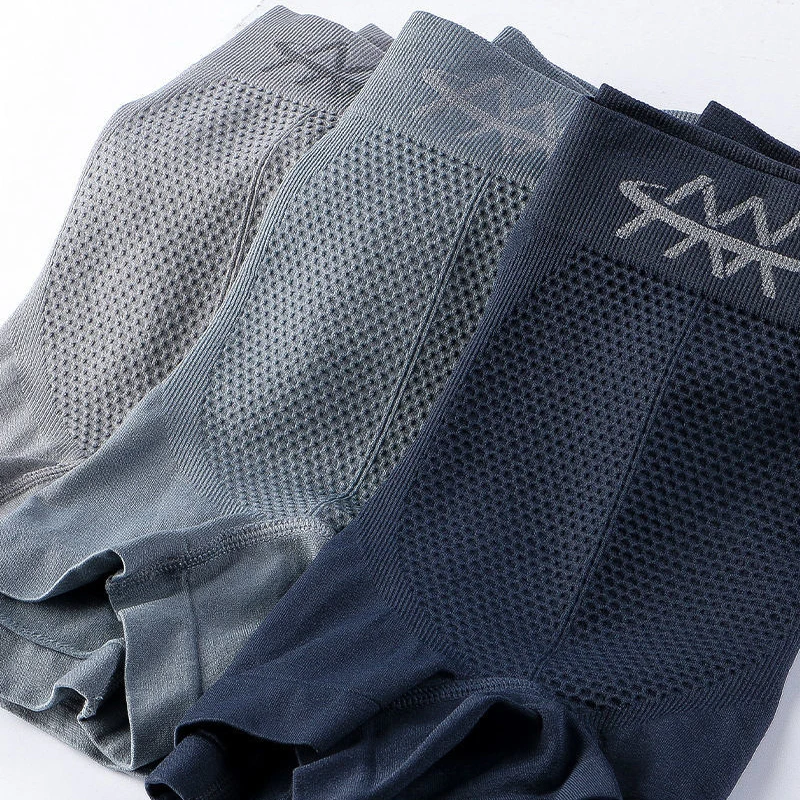 

3pcs Men's Underwear Cotton Boxers Man Breathable Panties Solid Men Boxer for Family Sexy Mens Underpants Male Stretch Shorts