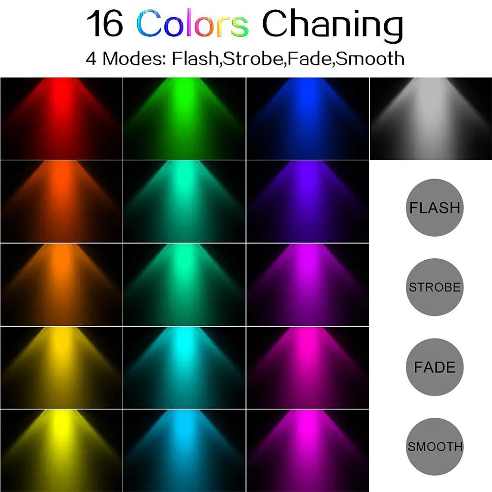 Точечный светодиодный светильник HiMISS E27 3 Вт RGB с дистанционным управлением 16