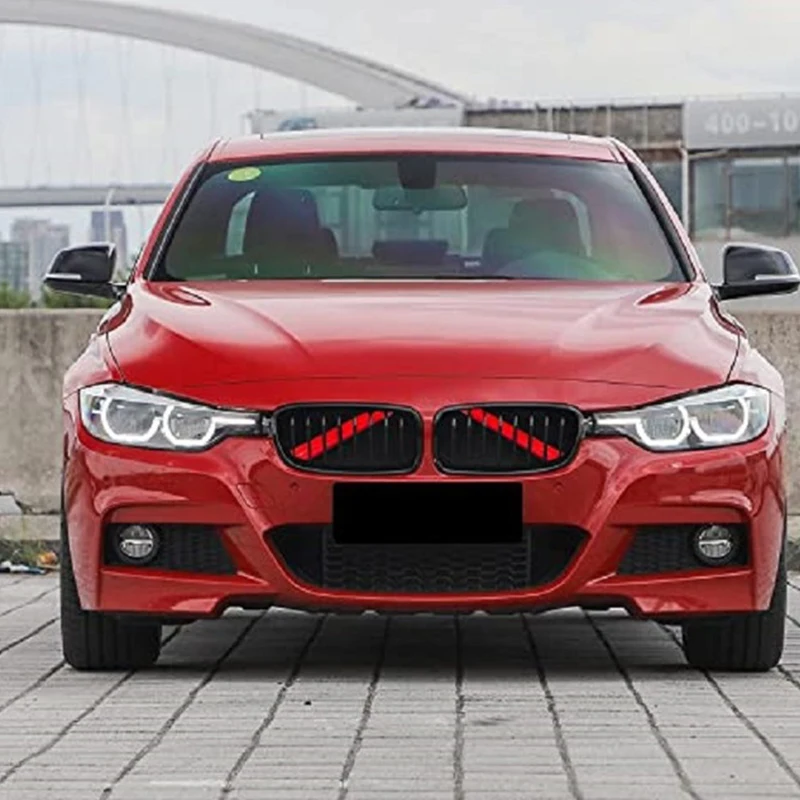

2 Pcs/lot Front Grille Trim Strips For F10 F11 F02 F30 F32 3 4 5 7 Series Sport Style Strip Cover Frame Car Decorations