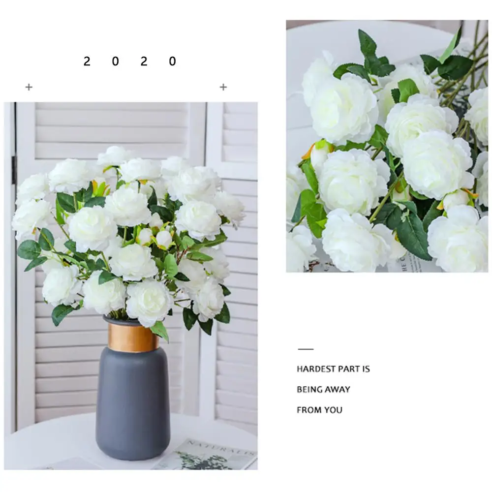 Лидер продаж 3 головки Розы Искусственные цветы высокого качества в африканском