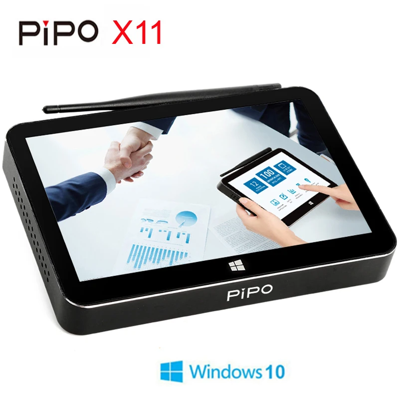 Pipo X9S X11 Мини ПК Intel Cherry Trail Z8350 2 ГБ/32 ГБ Smart tv Box Android Windows 10 Dual OS 8 9 дюймов 1920*1200 P