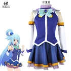 Ролекос аниме Kono Subarashii Sekai ni Shukufuku wo Косплей костюмы Aqua косплей платье Kazuma Satou Megumin Uniform KonoSuba