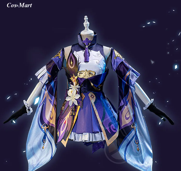 

Новый стиль игры Genshin воздействия Keqing карнавальный костюм модные солдатские платье Хэллоуин вечерние Одежда для ролевых игр S-XL