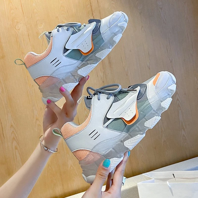 Женские кроссовки на массивной платформе повседневные сетчатые роскошная