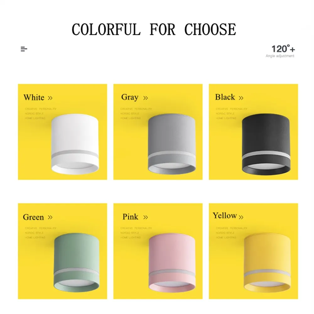 Яркий светодиодный потолочный светильник Macaron в скандинавском стиле