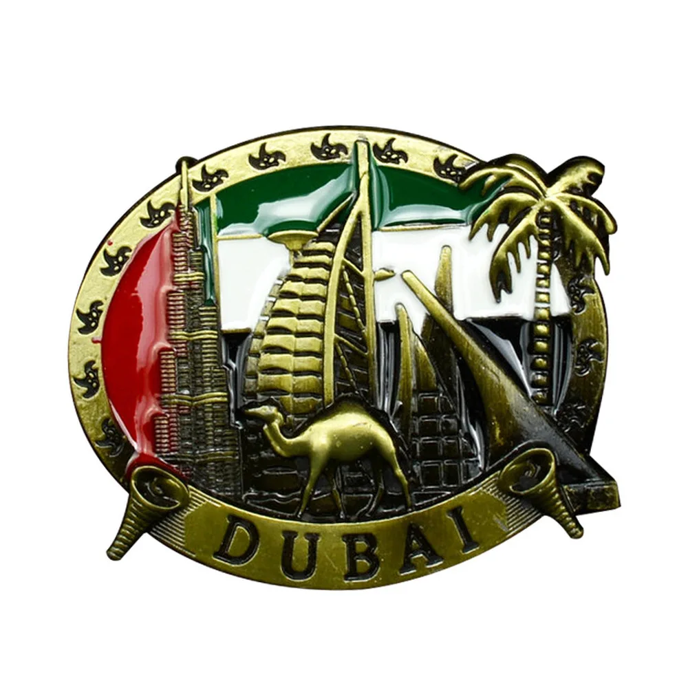 BABELEMI металлическая наклейка на холодильник Дубай Шанхай Египет Сикким магниты