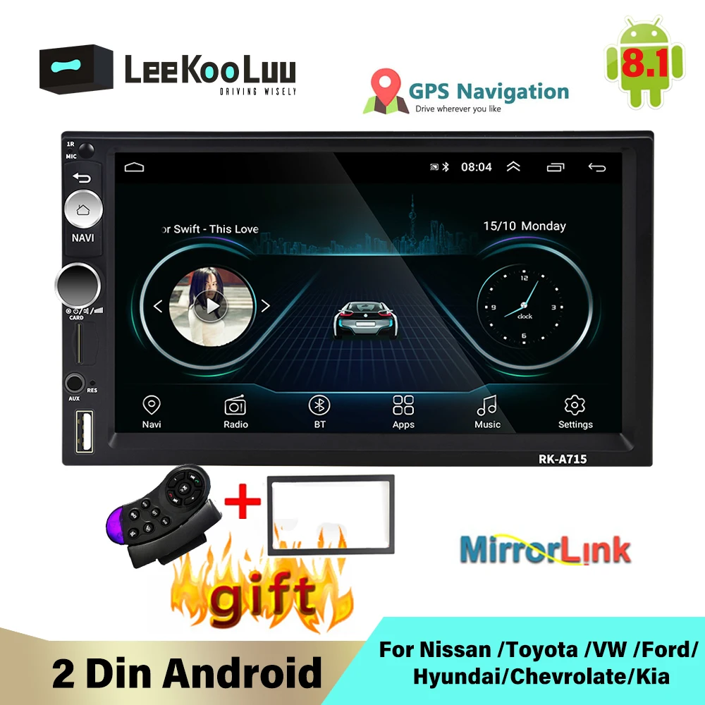 Автомагнитола LeeKooLuu 2 Din Android MP5 видео центральный мультимедийный плеер Авторадио
