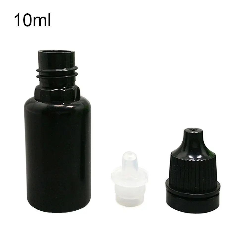 

10ml Black Refillable Squeezable Empty Bottles Travel Plastic Perfume Atomizer Small Spray Bottle Liquid Reagent Bottle