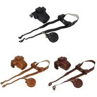 hq leather camera protector case bag grip strap lens cap case for nikon zfc with 16 50mm or 28mm lnes
