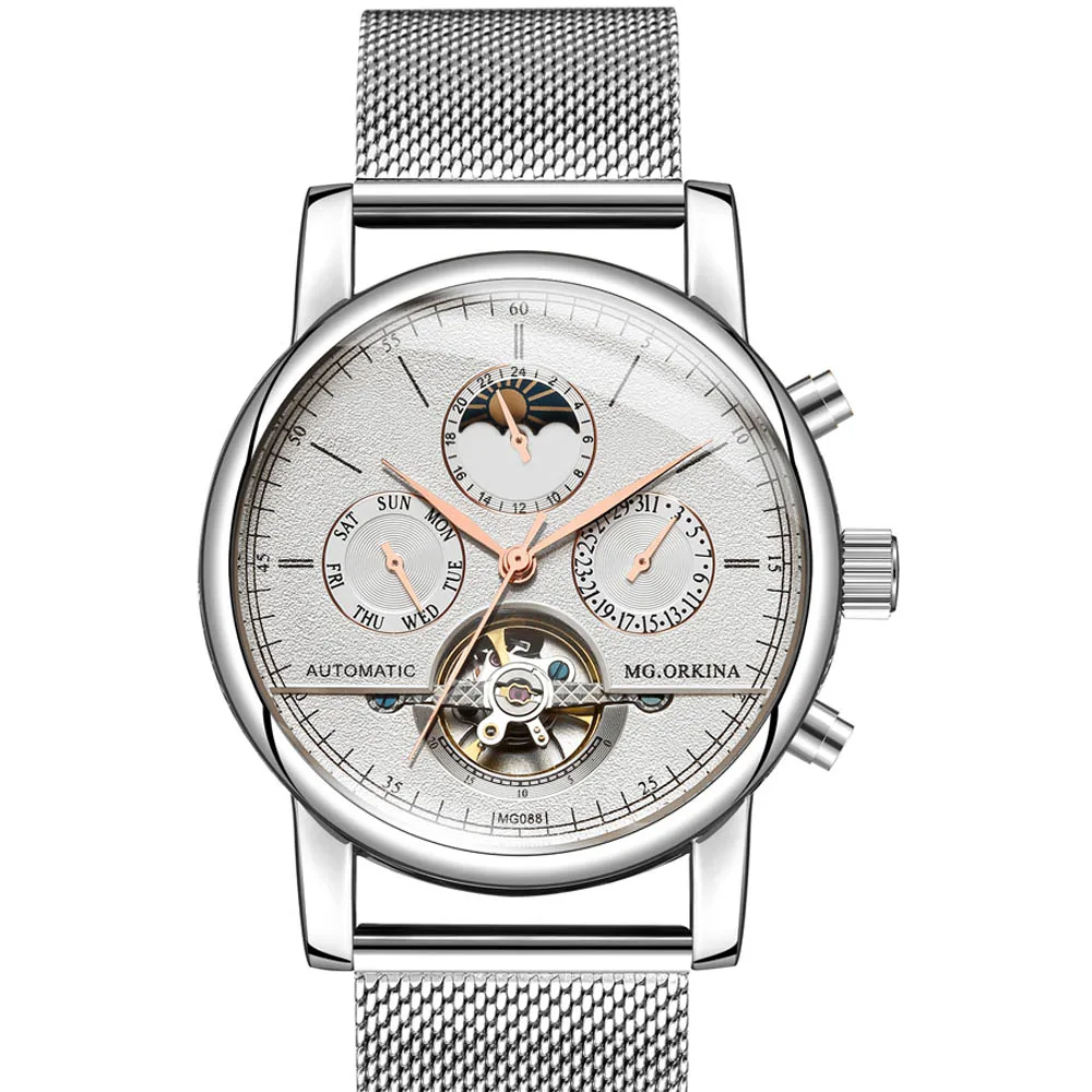 Часы мужские спортивные деловые автоматические механические со стальной