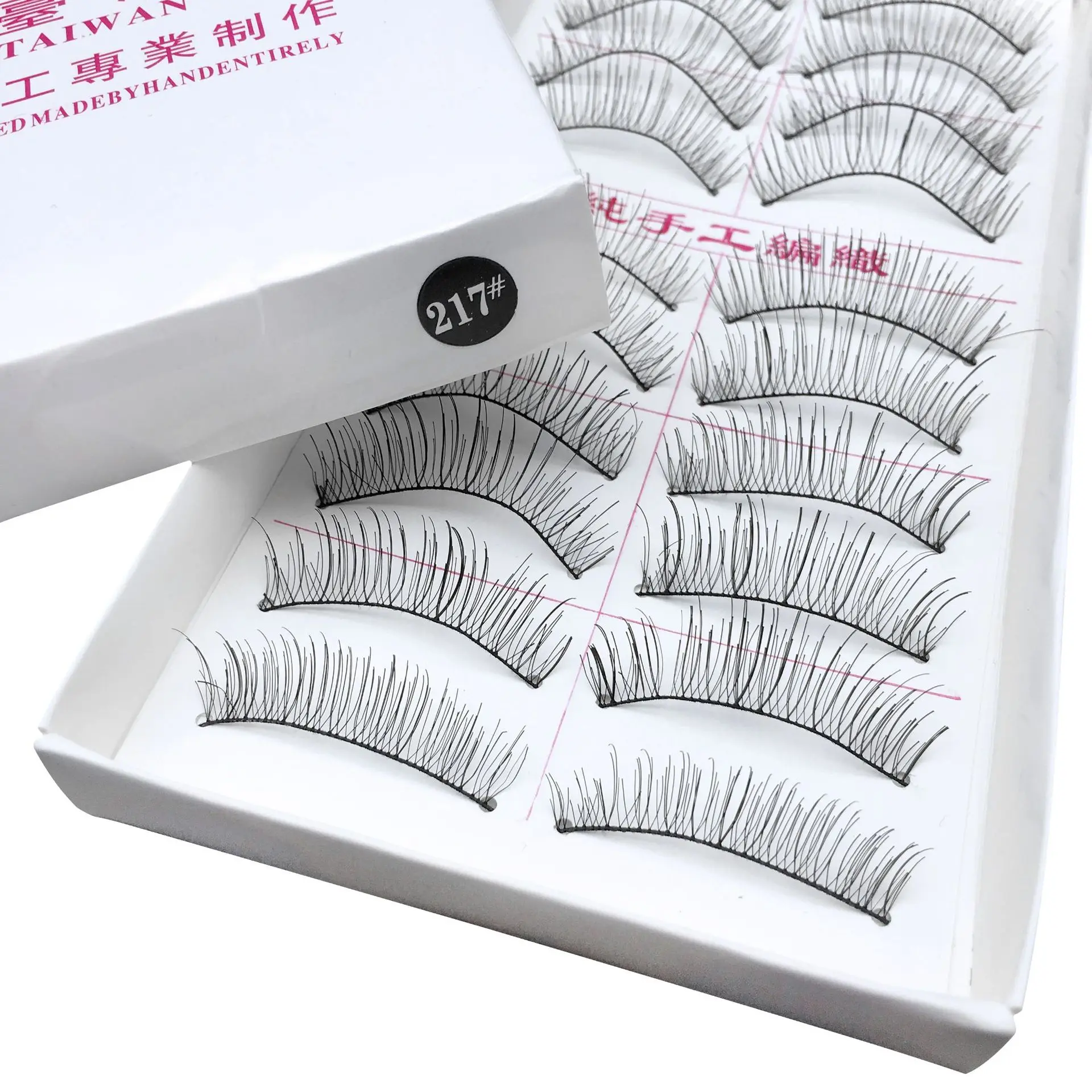 Накладные ресницы для обучения новичкам 10 пар мягкие Натуральные Искусственные