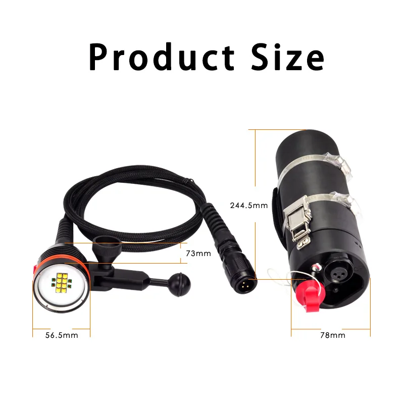 Verkaufen DH160 Beruf Tauchen Beleuchtung Lampe Warm White Dive Lichter Rot HD Tauchen Phtotography Licht Unterwasser 150m Tauchen Füllen Lichter