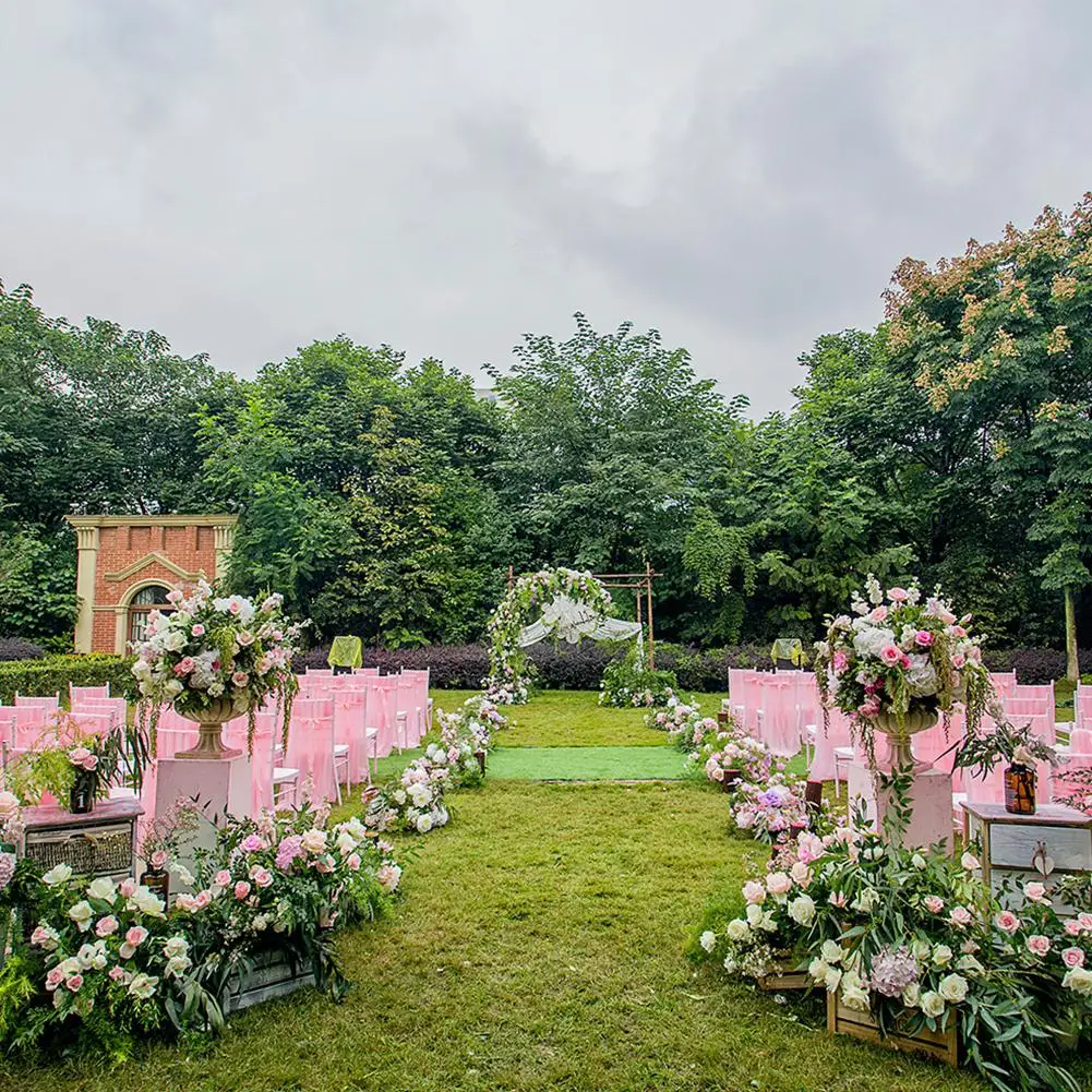 Тюлевое покрытие для стула однотонная Пышная юбка пачка с лентой свадебного душа