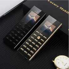 Luxury celulares Dual Sim BT Dial mini card metal body key cell phone GSM senior Bar RussianV02