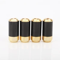 4x speaker cable audio y splitter shell 1 in 2 out pants boots wire 15mm id with carbon fiber gold plated