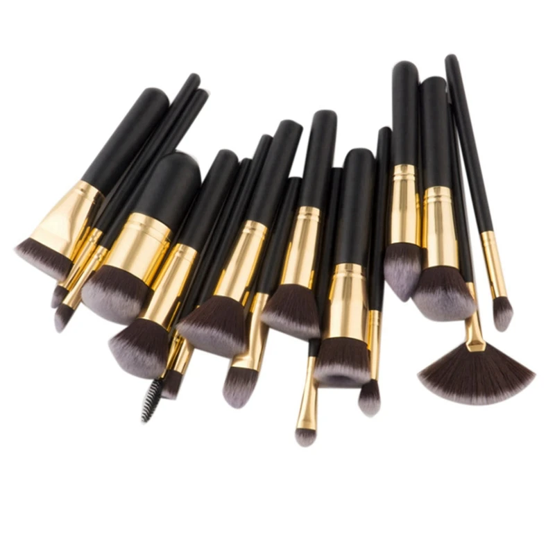 

17Pcs Full Face Eyes Makeup Brush Foundation Concealer BB Cream Powder Cosmetic Blending Oval Kwasten Makeup Brushes Set