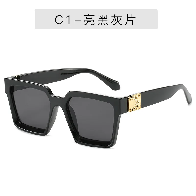 

Large Square Frame with Wide Sides Sunglasses Women Uv400 Sun Glasses Brand Designer Colorful Eyewear Fashion 2021 Luxury Brand