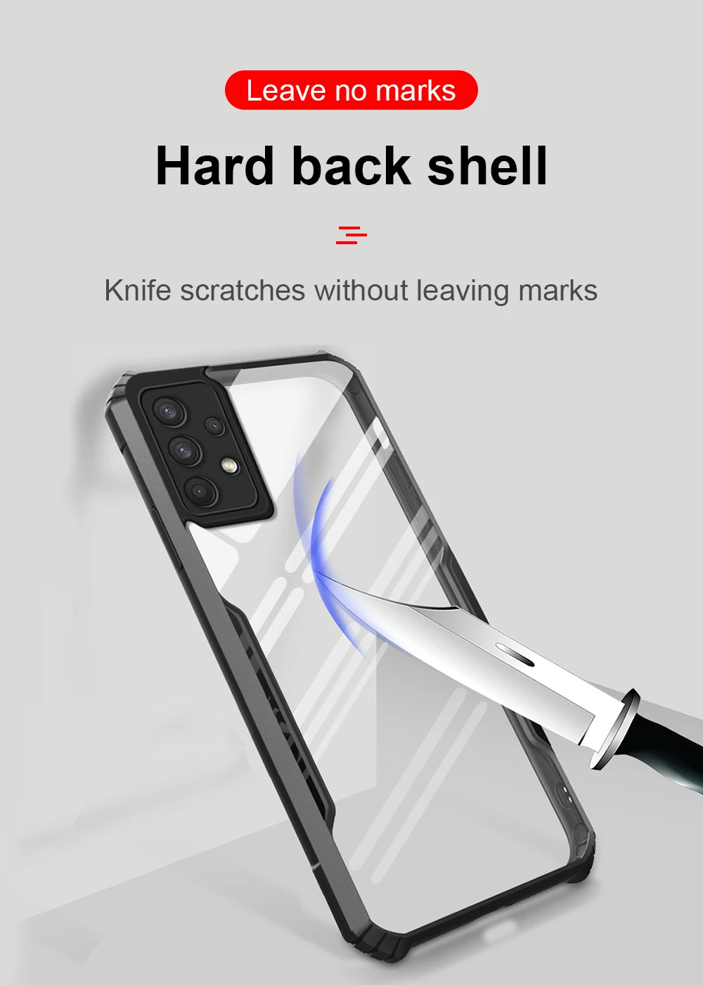 For Samsung Galaxy A72 A71 A52 A51 4G A50S A42 A32 A31 A21S A12 A10S A02 A30 A20 case clear armor shockproof acrylic phone cover