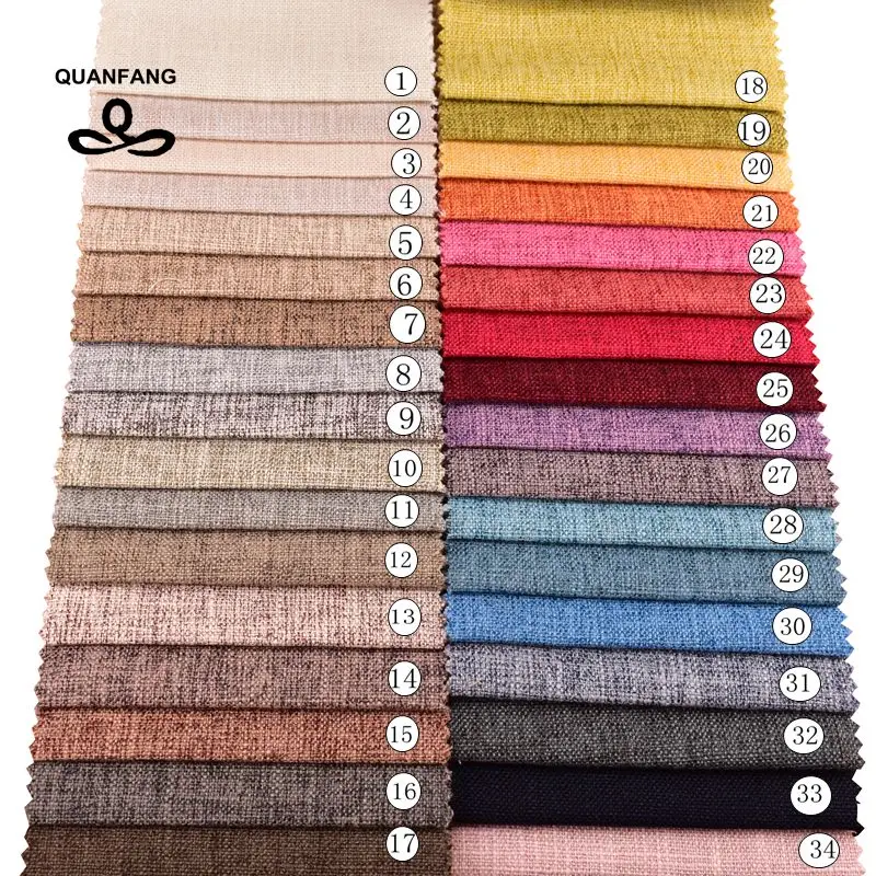 Сплошной цвет полиэстер имитация хлопка льняная ткань для лоскутного шитья DIY швейная сумка диван, ткань для штор материал полметра