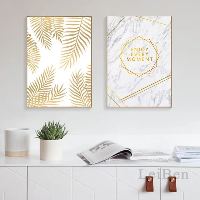 

Modern Minimalist Art Gold Leaf And Alphanumeric Painting Poster Print Canvas Painting Picture Home Wall Art Decoration Custom