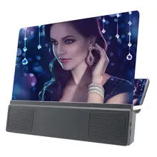 L5 12inch Phone Screen Magnifier Smartphone Movies Amplifier Video Enlarger Magnifying Glass 3D Visual with Foldable Phone Stand