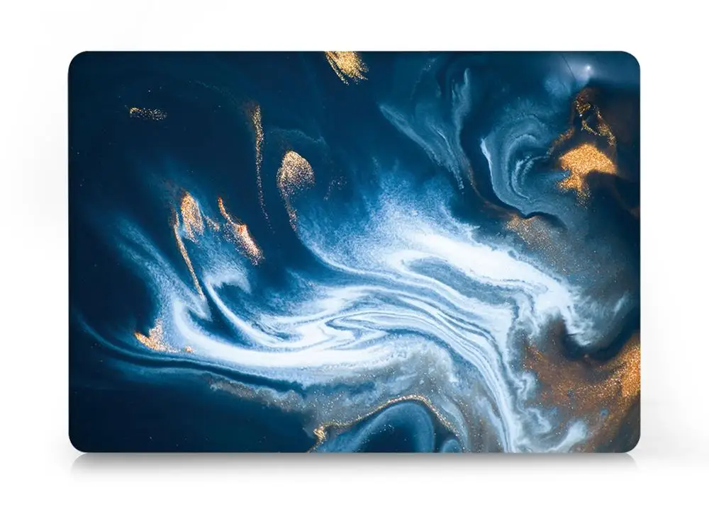 Чехол для ноутбука Macbook New M1 Air Pro 11 12 13 15 16 дюймов Retina с сенсорной панелью мраморный