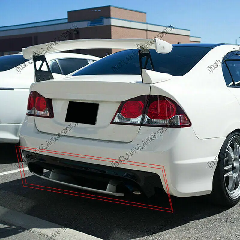 Праймер задняя юбка для губ подходит Honda Civic 4D sedan 8th gen 2006 2007 2008 2009 2010 2011