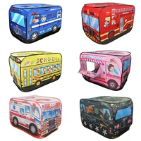 folding childrens car tent toy outdoor play house ocean ball pool indoor toy police fire ambulance play house