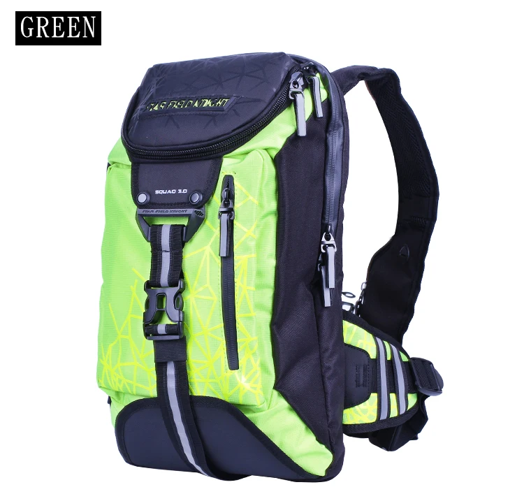 Motorcycle Backpack Multi-function Reflective Vest Backpack Luggage Waterproof Bag Riding Bag Fluorescent Orange Polyester Silk
