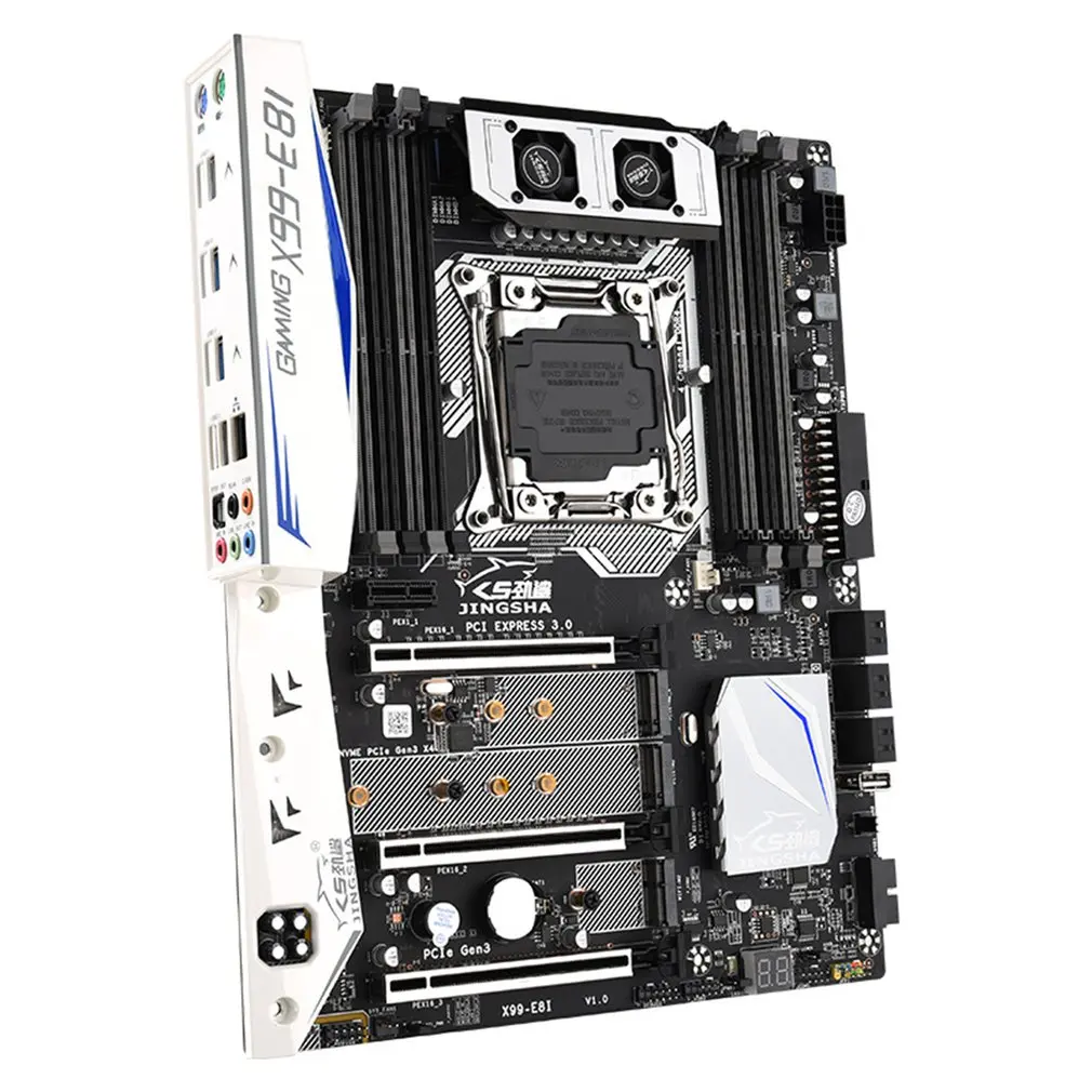 Kaufen X99 E8I Moederbord Intel Xeon E5 LGA 2011-3 Prozessor Alle Serie 8 * DDR4 Ecc Reg Geheugen SSD M.2 Nvme Sata 3,0 Atx Server