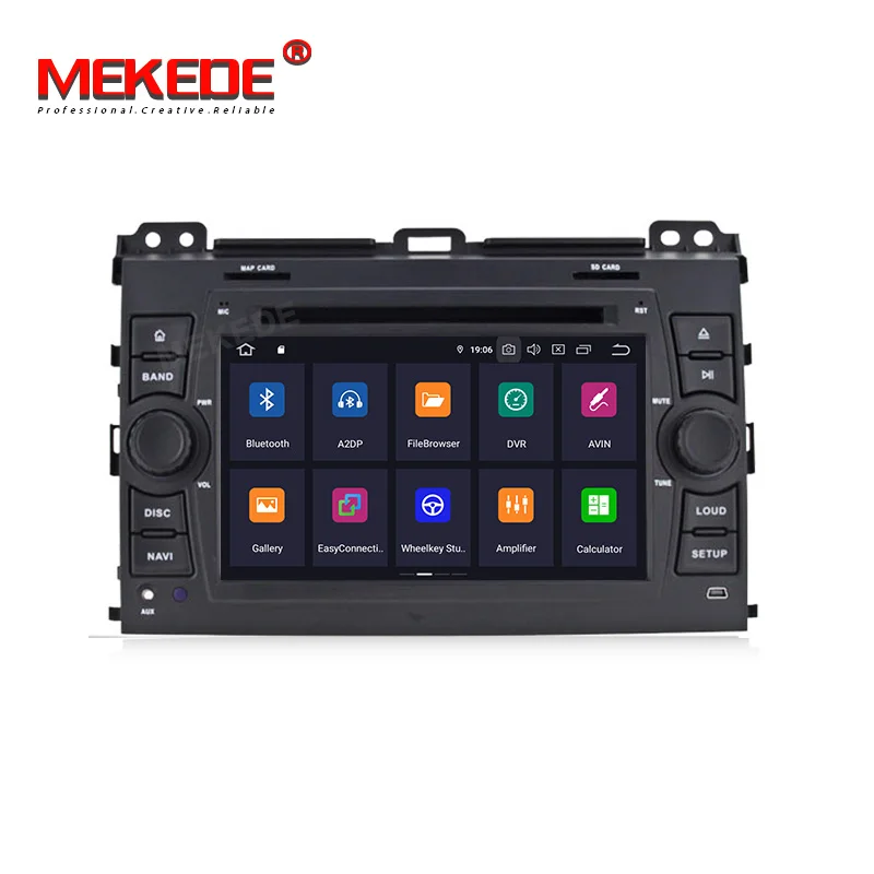 MEKEDE Android9.0 4G ram 64G rom RDS автомобильный мультимедийный плеер для toyot prado 120 2003-2009 Автомобильный gps навигатор радио wifi Casstee
