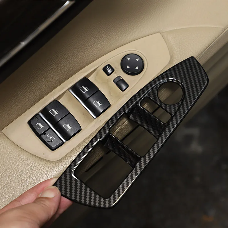 

For BMW 7 Series 2009-2014 ABS Chrome-Plated Door Glass Lift Switch Frame Decorative Stickers Car Accessories