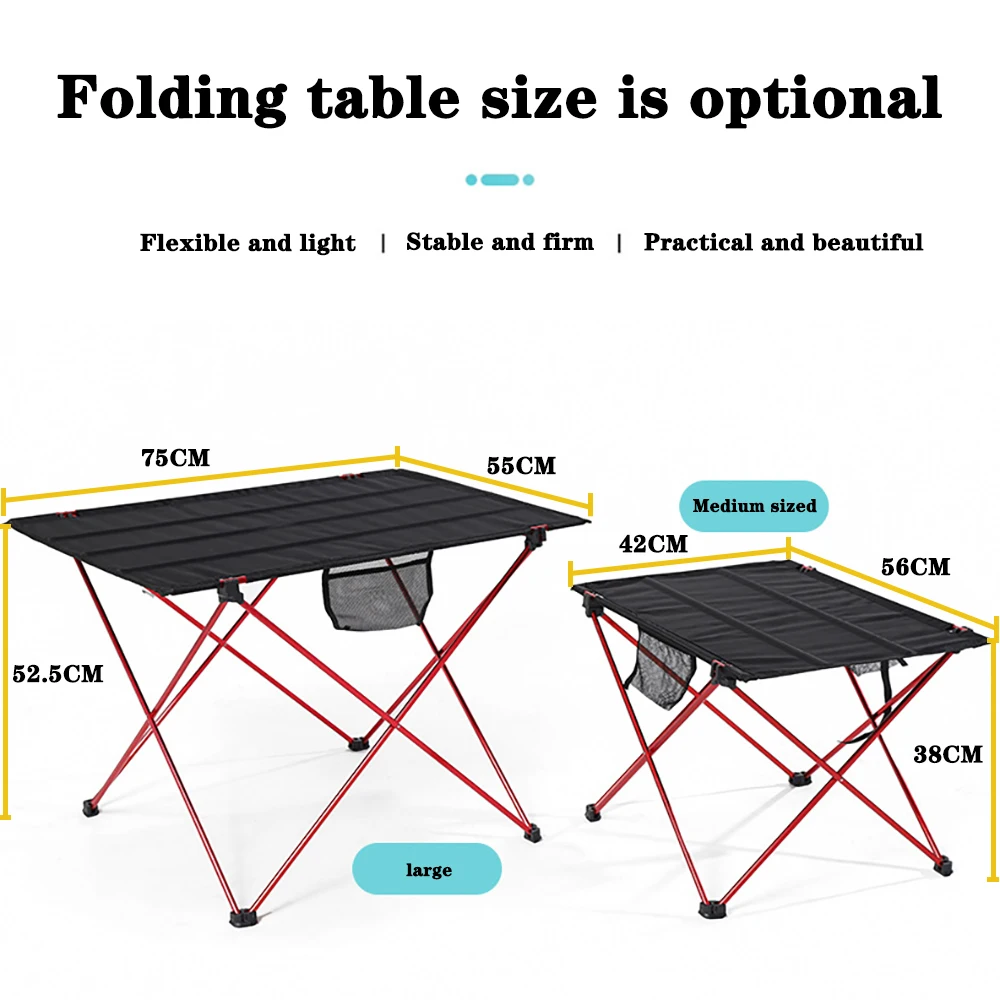 Portable Foldable Table Camping Outdoor Furniture Computer Bed Tables Picnic 6061 Aluminium Alloy Ultra Light Folding Desk images - 6